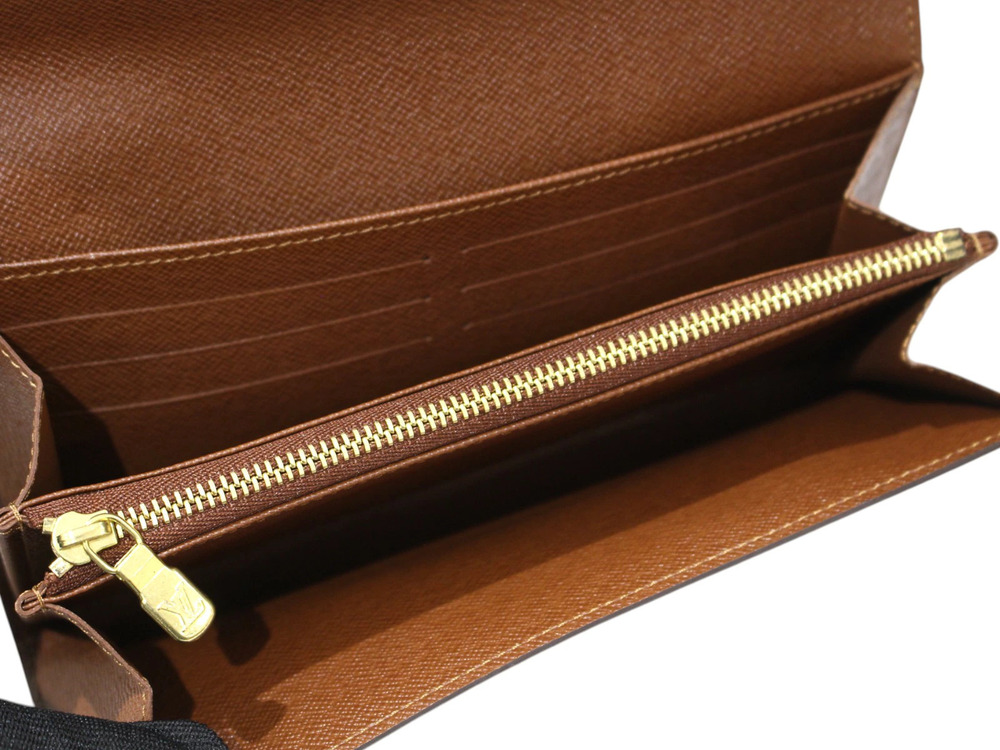LOUIS VUITTON Portefeuille Sarah Monogram Brown Wallet Long